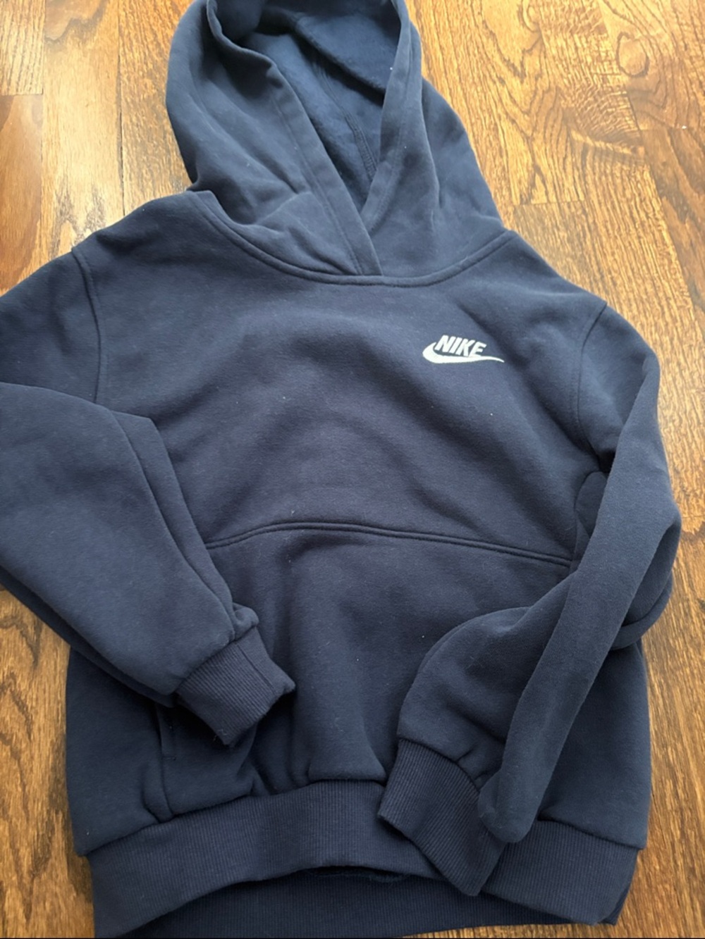 Nike Navy Pullover Hoodie with White Swoosh